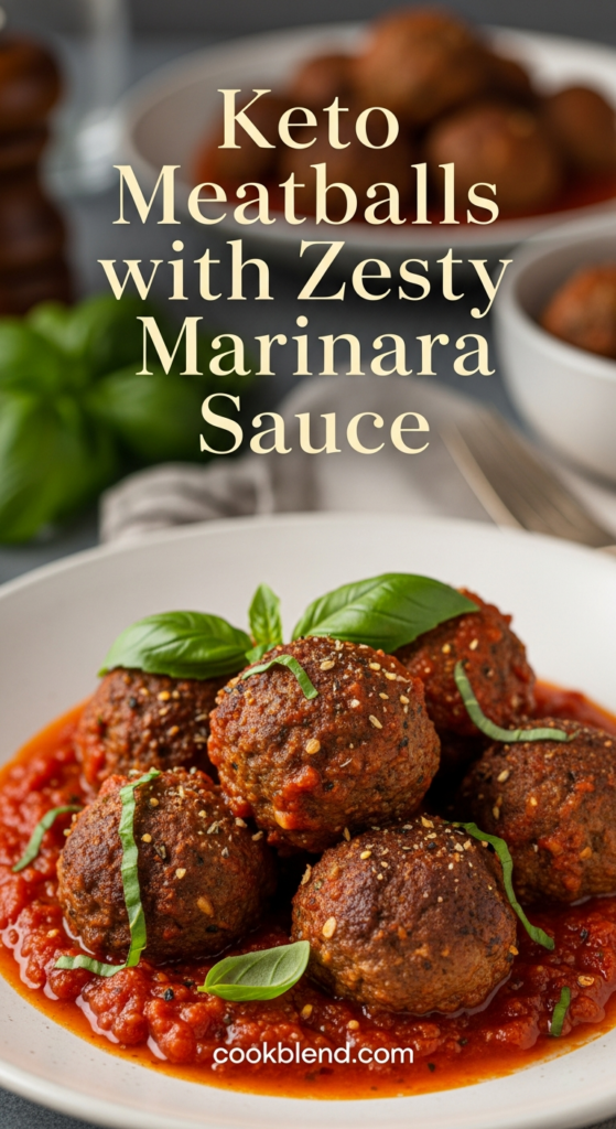 Keto Meatballs with Zesty Marinara Sauce