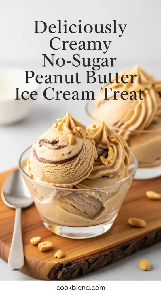 Deliciously Creamy No-Sugar Peanut Butter Ice Cream Treat