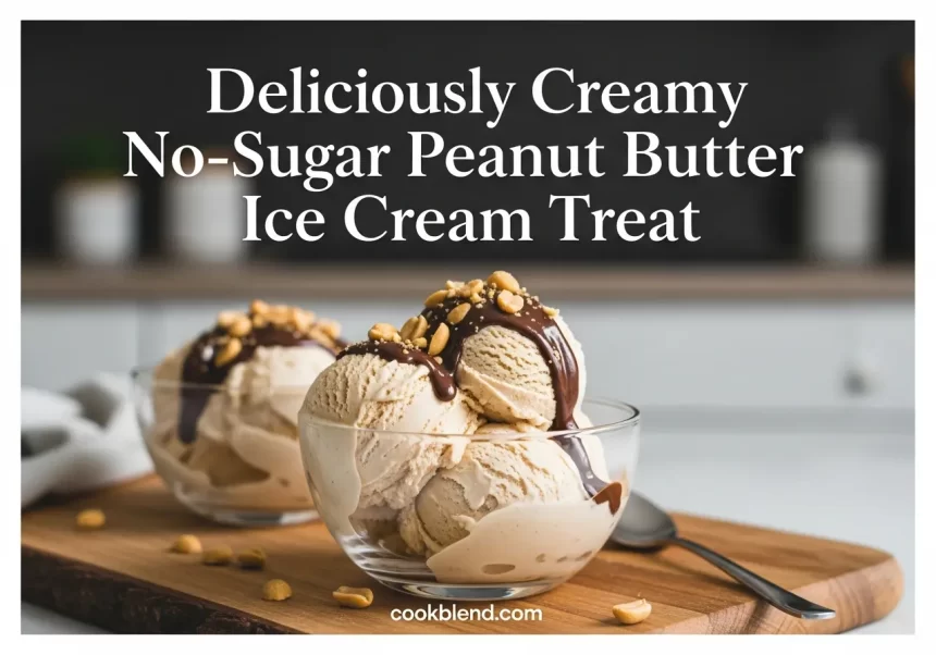 Deliciously Creamy No-Sugar Peanut Butter Ice Cream Treat