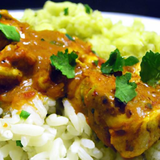 Savor the Flavors: Authentic Indian Butter Chicken & Rice Delight