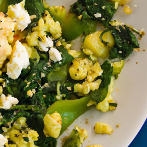 Wholesome Spinach & Feta Scramble: A Nutritious Delight