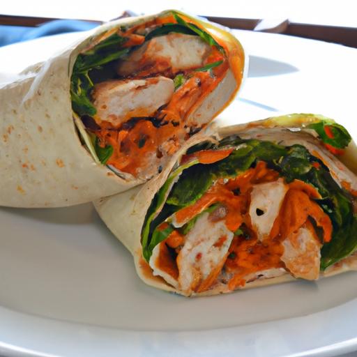 Spice Up Lunch with a tangy shredded Buffalo Chicken Wrap