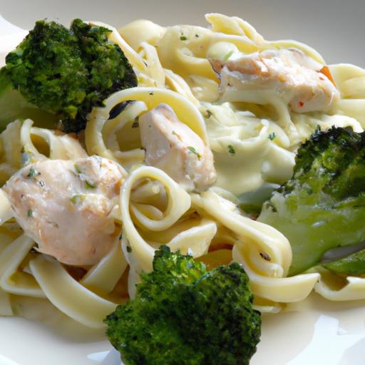 Creamy Chicken & Broccoli Fettuccine Alfredo Delight