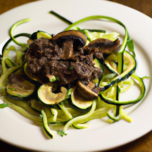 Low-Carb Beef‌ Stroganoff with ‍Zucchini Noodles Twist