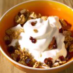Golden Delight: Greek Yogurt with Honey & Crunchy Nuts