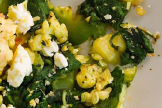Wholesome Spinach & Feta Scramble: A Nutritious Delight