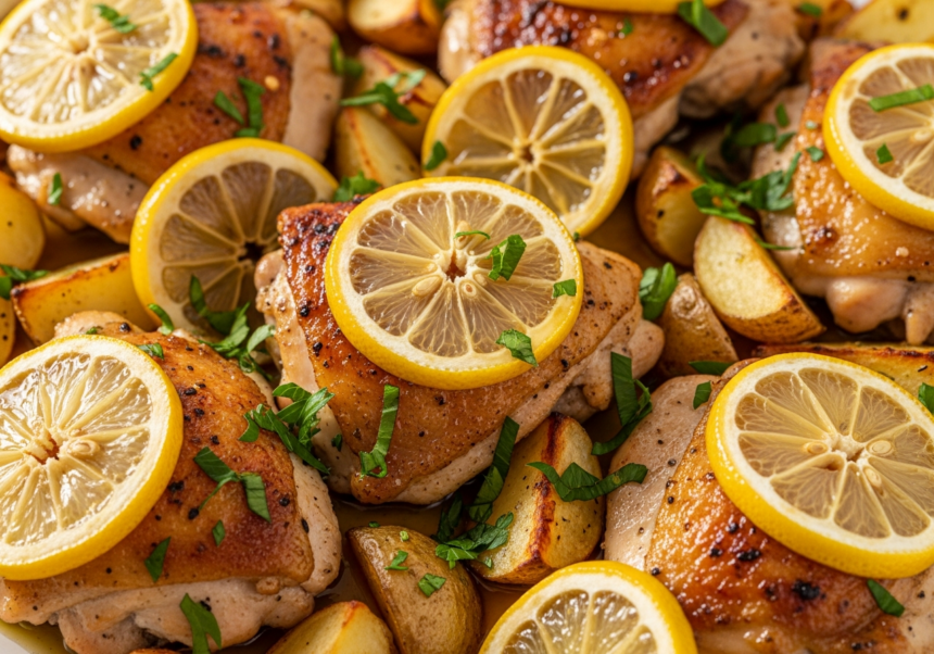 Bright and Zesty Greek Lemon Chicken with Roasted Potatoes