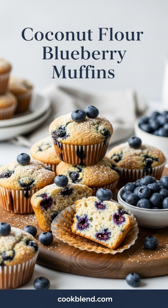 Coconut Flour Blueberry Muffins