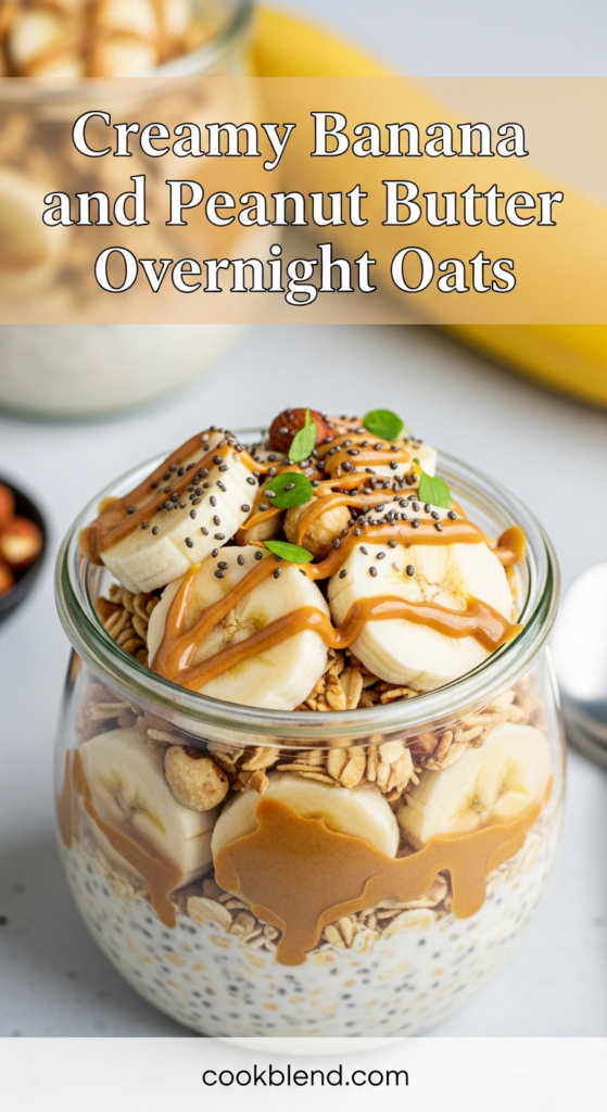 Creamy Banana & Peanut Butter Overnight Oats