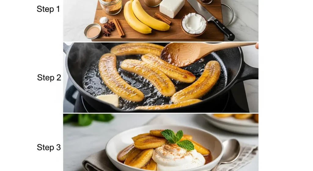 Caramelized Banana with Silky Coconut Cream