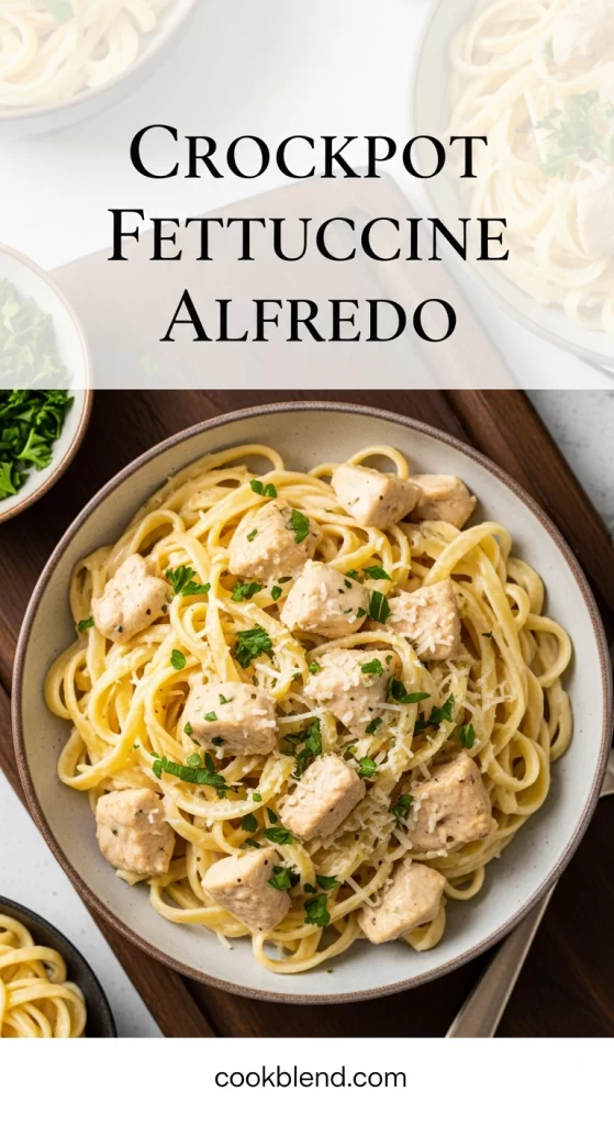 Crockpot Chicken Fettuccine Alfredo