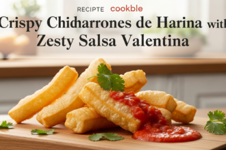 Enjoy Crispy Chicharrones de Harina with Zesty Salsa Valentina