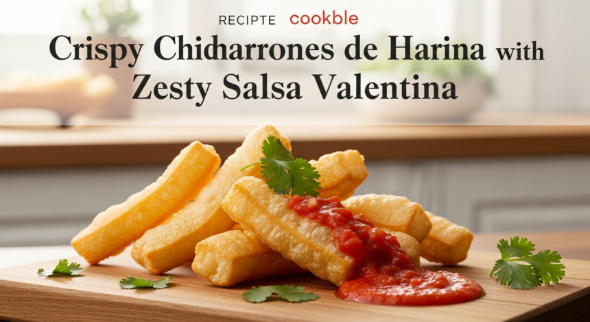Enjoy Crispy Chicharrones de Harina with Zesty Salsa Valentina