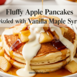 Fluffy Apple Pancakes Drizzled with Vanilla Maple Syrup