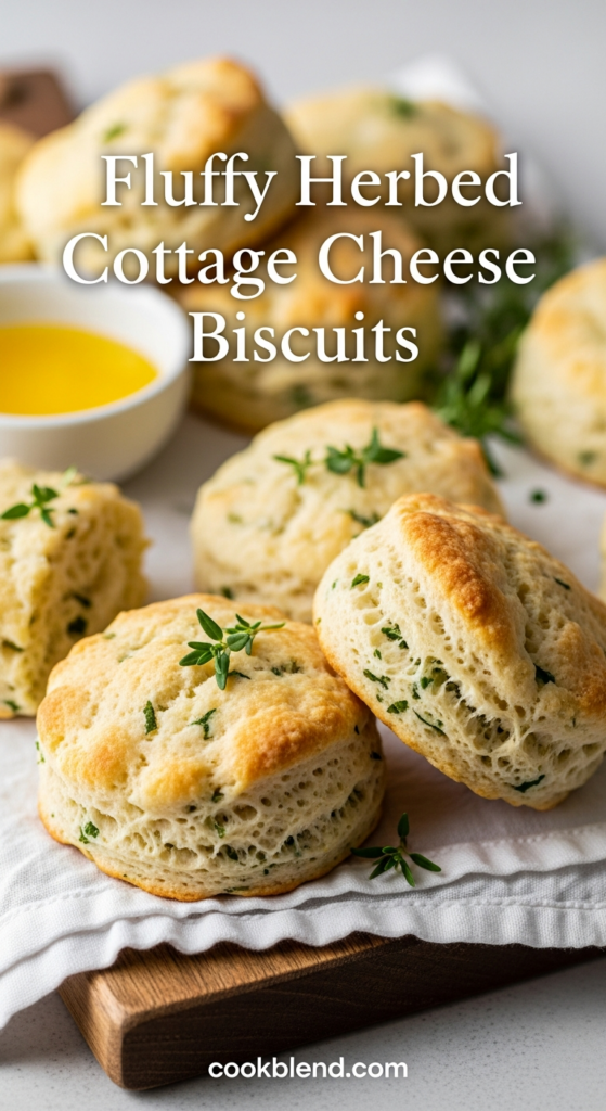Fluffy Herbed Cottage Cheese Biscuits