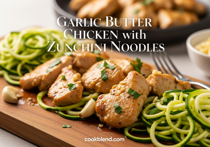 Garlic Butter Chicken with Zucchini Noodles