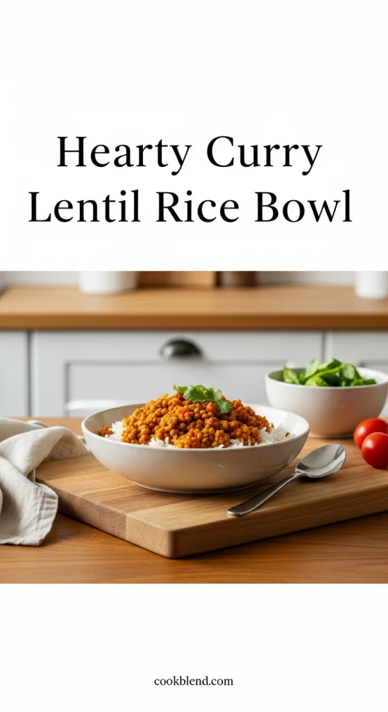 Hearty Curry Lentil Rice Bowl