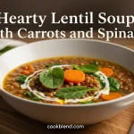 Hearty Lentil Soup with Carrots and Spinach