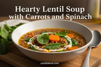 Hearty Lentil Soup with Carrots and Spinach