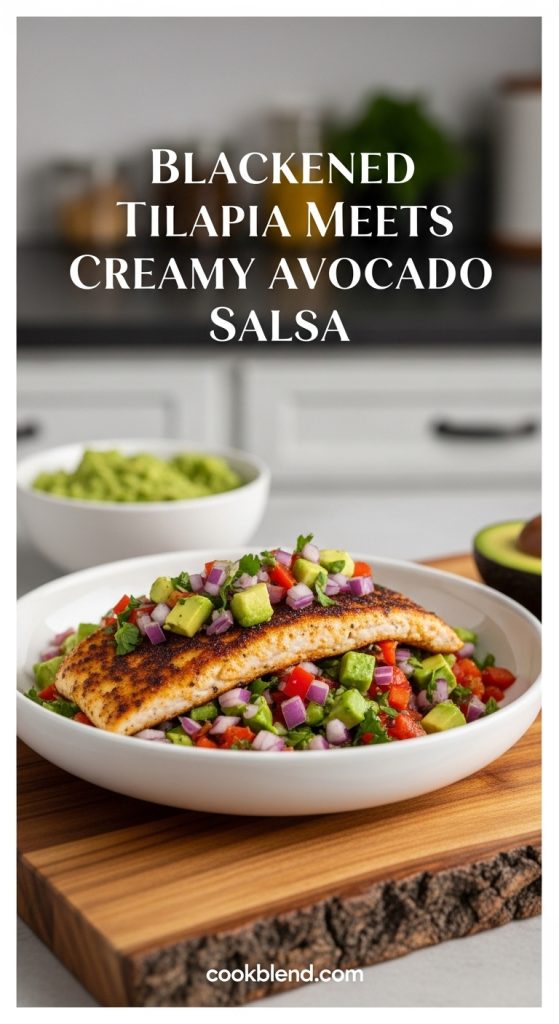 Blackened Tilapia Meets Creamy Avocado Salsa