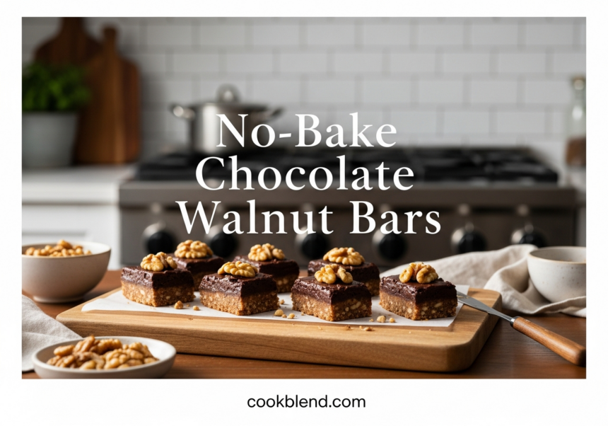 No-Bake Chocolate Walnut Bars