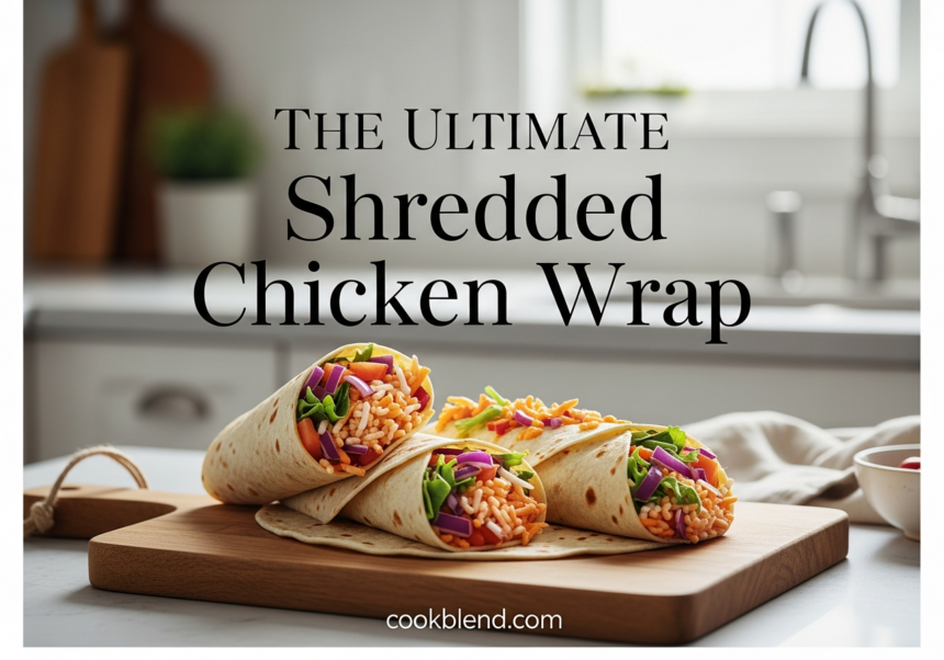 The Ultimate Shredded Buffalo Chicken Wrap
