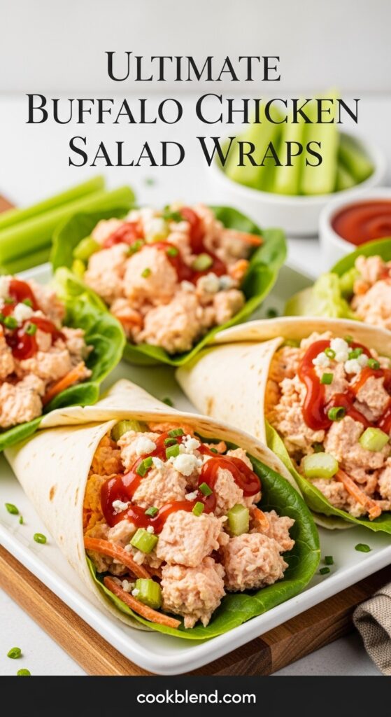 Ultimate Buffalo Chicken Salad Wraps