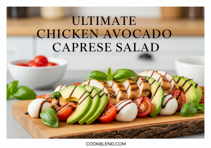 Ultimate Chicken Avocado Caprese Salad