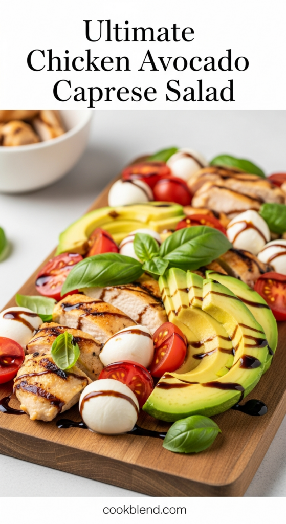 Ultimate Chicken Avocado Caprese Salad