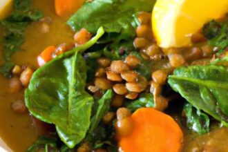 Hearty Lentil Soup with Carrots & Spinach: Nutritious Delight