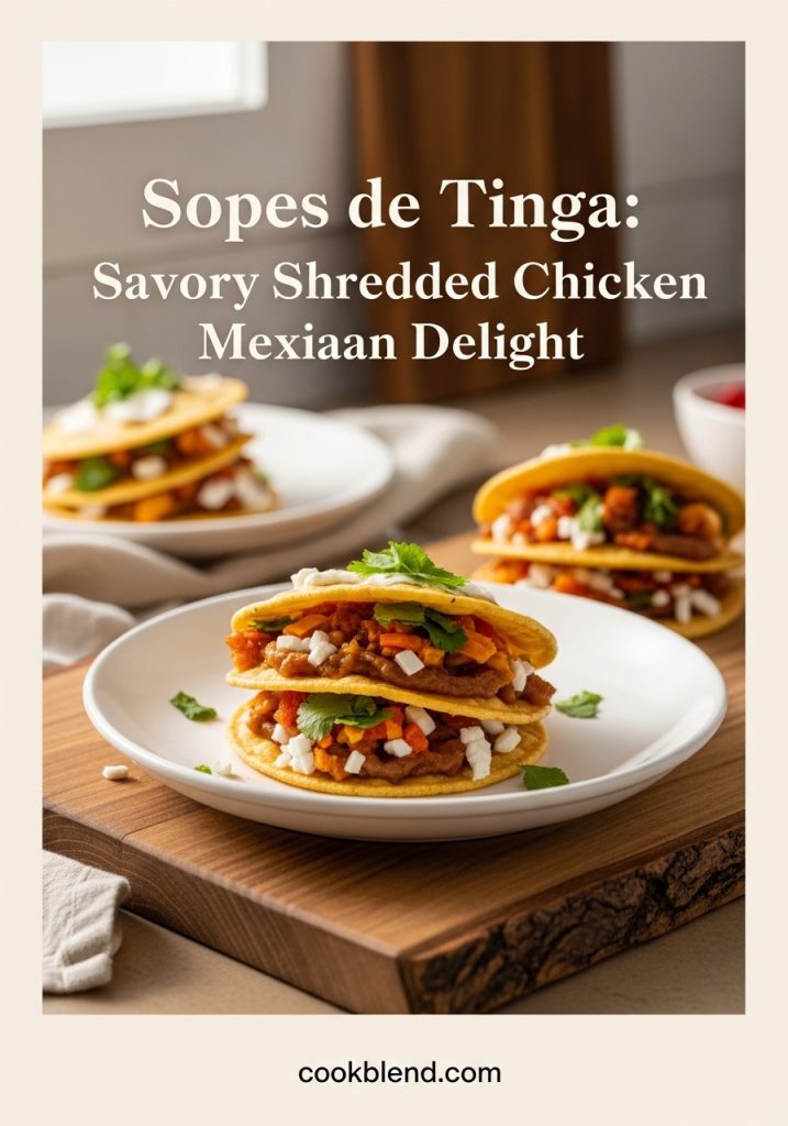 Sopes de Tinga: Savory Shredded Chicken Mexican Delight