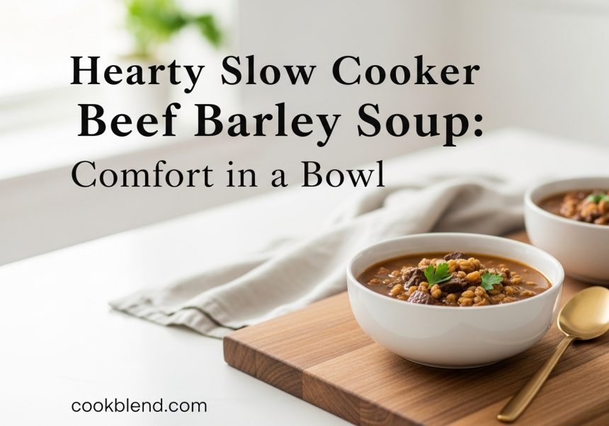 Hearty Slow Cooker Beef Barley Soup: Comfort in a Bowl