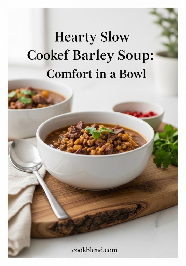 Hearty Slow Cooker Beef Barley Soup: Comfort in a Bowl