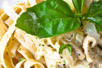 Indulge in Creamy Garlic Alfredo Fettuccine Delight
