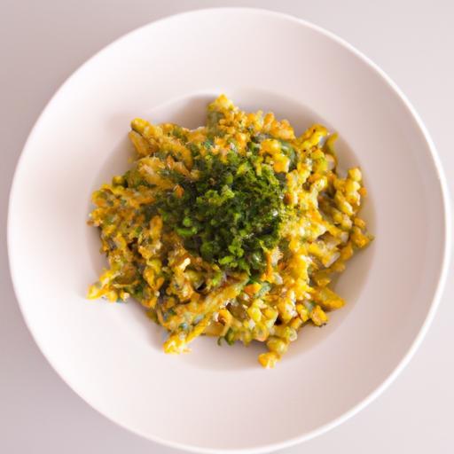 Twist into Flavor: Fusilli with Peppery Arugula Pesto