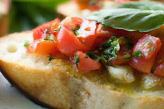 Fresh Tomato & Basil Bruschetta Toast: A Flavorful Delight