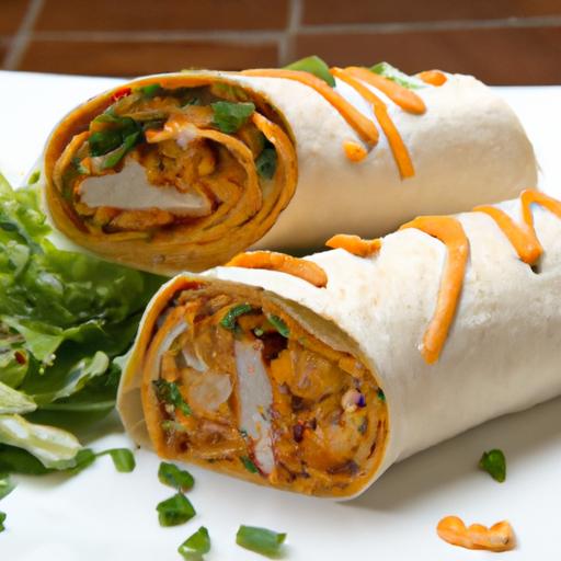 Fiery Buffalo Chicken Wraps for Two: A Zesty Duo delight