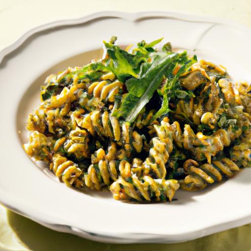 Twist into⁤ Flavor: Fusilli with Peppery Arugula Pesto