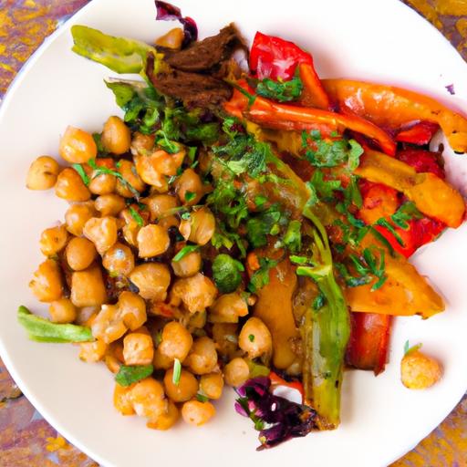 Crunchy Spicy Roasted Chickpeas & Veggies: A Flavor Boost