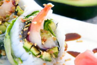 Tiger Roll Delight: Savory Shrimp Tempura Meets Creamy Avocado