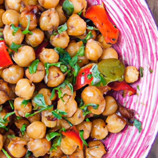 Fiery Roasted Chickpeas & Veggies: A Zesty Healthy Snack