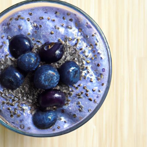 Creamy Vegan Blueberry Chia Pudding Made with Almond Milk