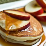 Delightful Apple Pancakes Drizzled with Vanilla Maple Syrup
