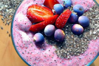 Berry Protein Power: Boost Your Day with Chia Smoothie